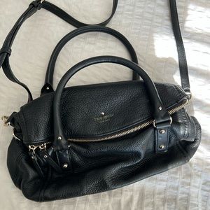 Kate Spade Black Leather Satchel Crossbody